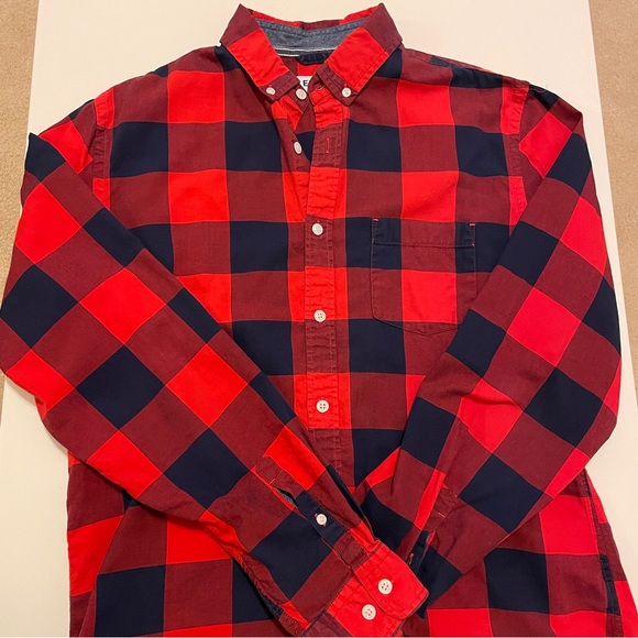Express Other - Men’s Express Button down red and navy blue checkered size medium